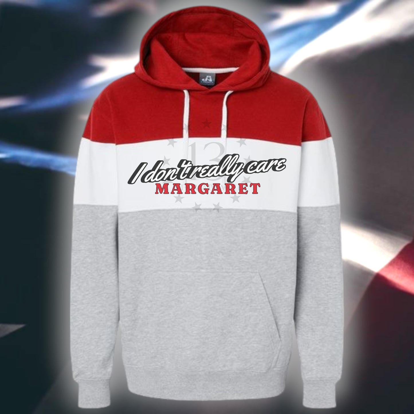 I DONT CARE MARGARET COLORBLOCK HOODIE