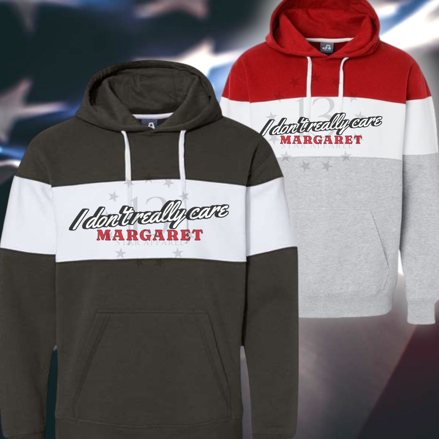 I DONT CARE MARGARET COLORBLOCK HOODIE