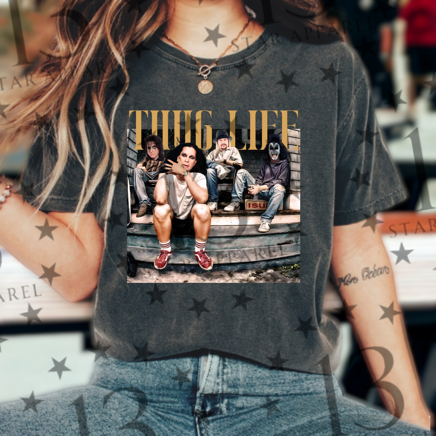 THUG LIFE TSHIRT ROCK VERSION