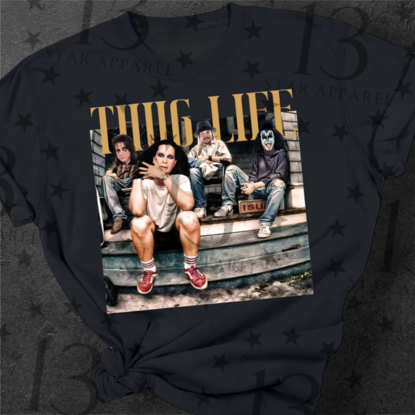 THUG LIFE TSHIRT ROCK VERSION