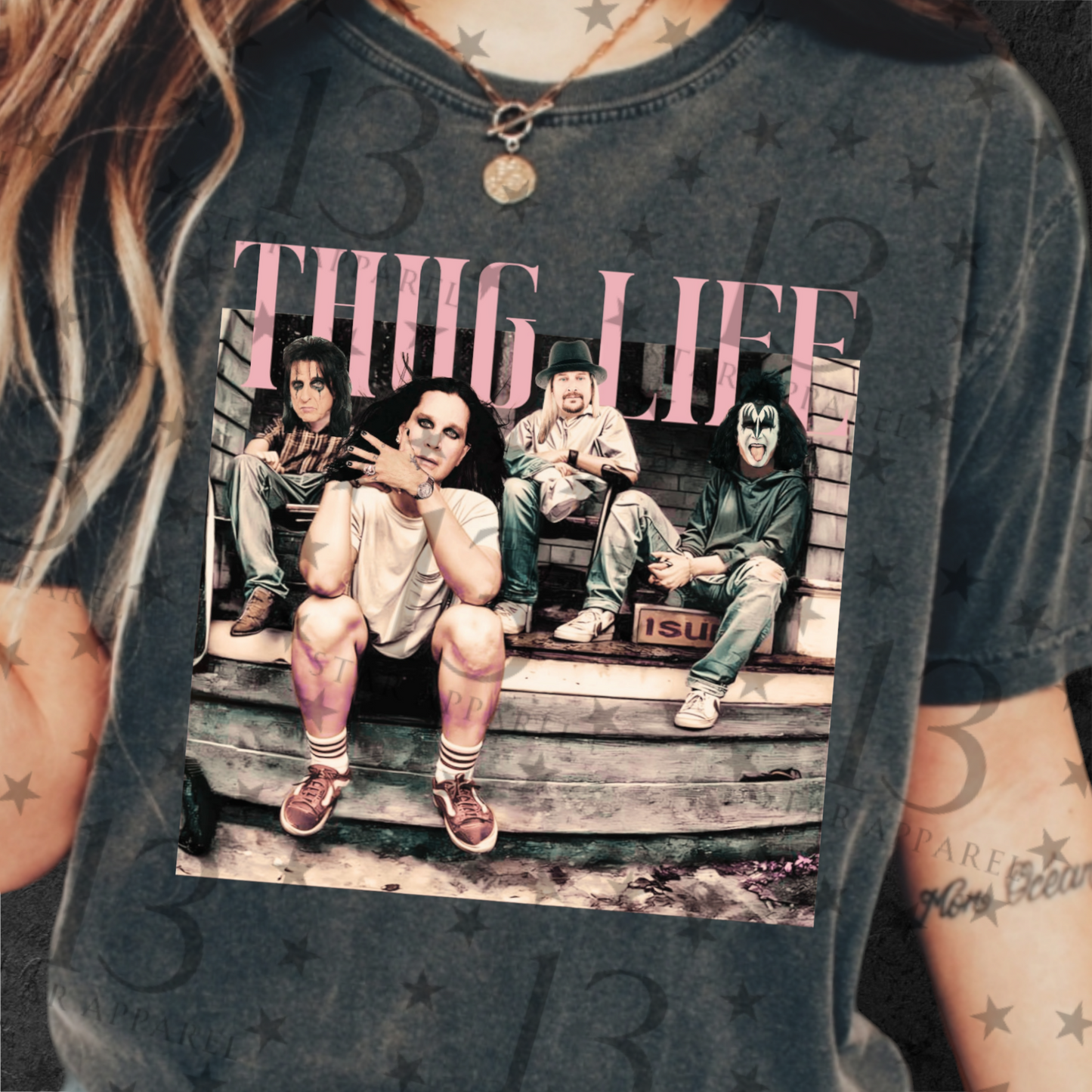 THUG LIFE TSHIRT ROCK VERSION
