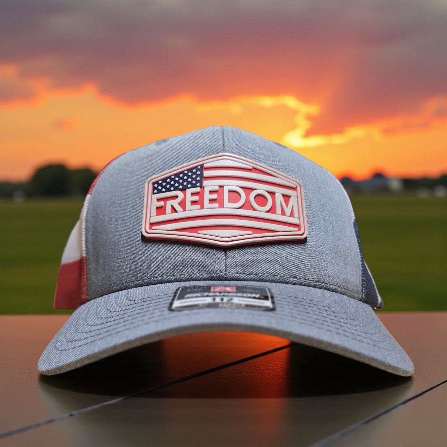 Freedom Flag PVC patch hat