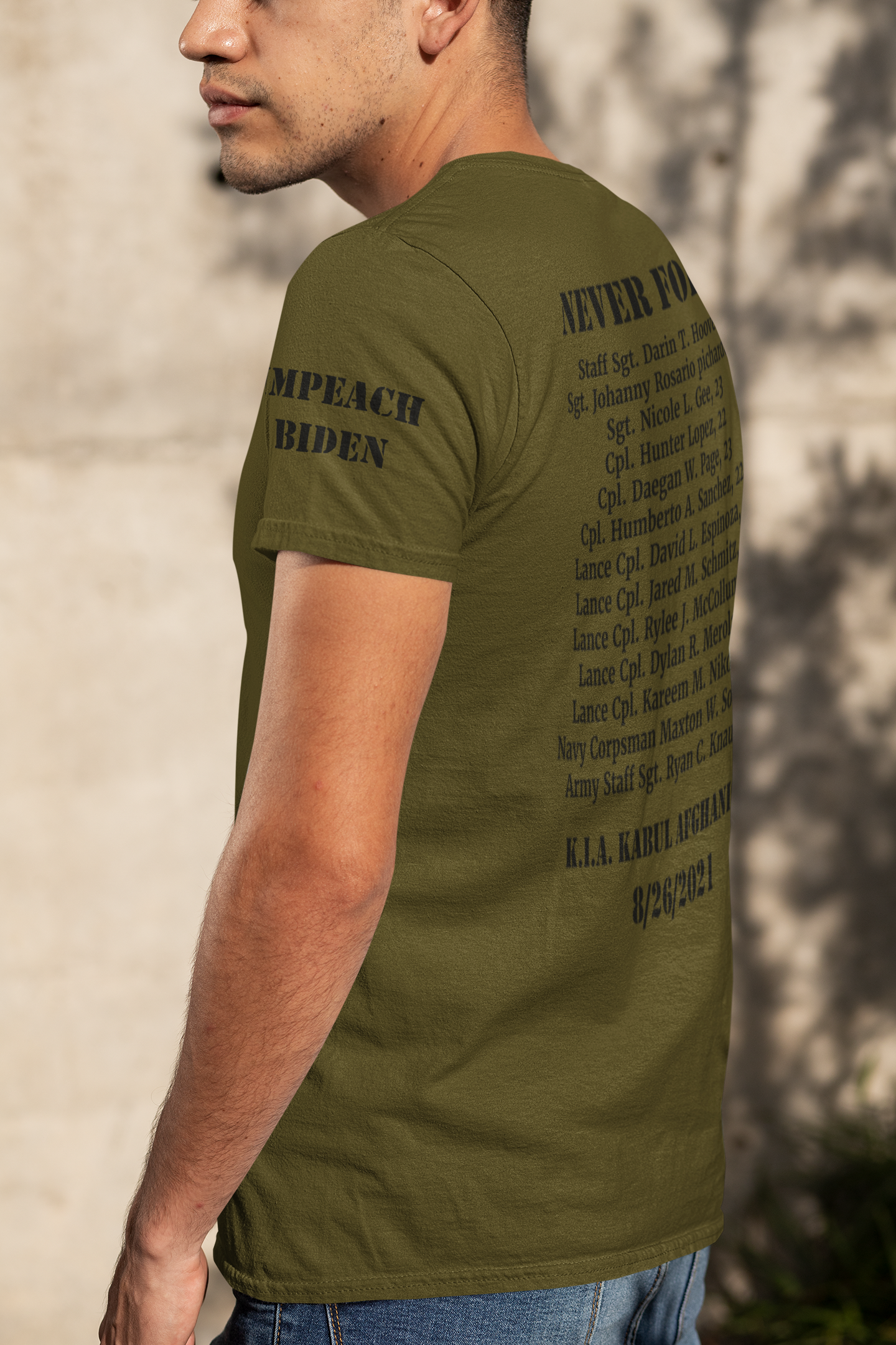 NEVER FORGET THE 13 T Shirt / 13 Fallen Soldiers / Kabul Memorial