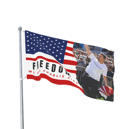 Charlie Kirk Double Sided Flag - Freedom Theme, Patriotic Decor, Outdoor Flag, Event Flag, Home & Garden Flag, Independence Day Decoration