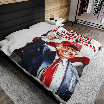 MAKING AMERICA GREAT AGAIN  TRUMP THROW BLANKET