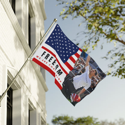 Charlie Kirk Double Sided Flag - Freedom Theme, Patriotic Decor, Outdoor Flag, Event Flag, Home & Garden Flag, Independence Day Decoration