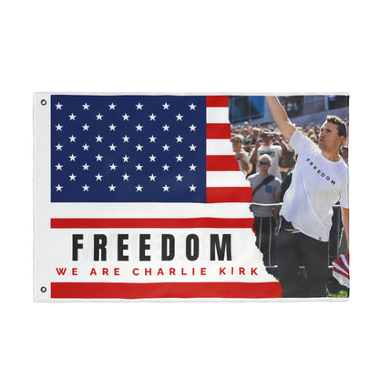 Charlie Kirk Double Sided Flag - Freedom Theme, Patriotic Decor, Outdoor Flag, Event Flag, Home & Garden Flag, Independence Day Decoration