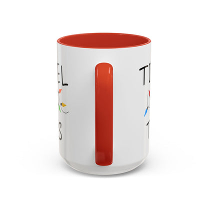 tinsel tits— Funny Christmas Mug with String Lights (11oz & 15oz)