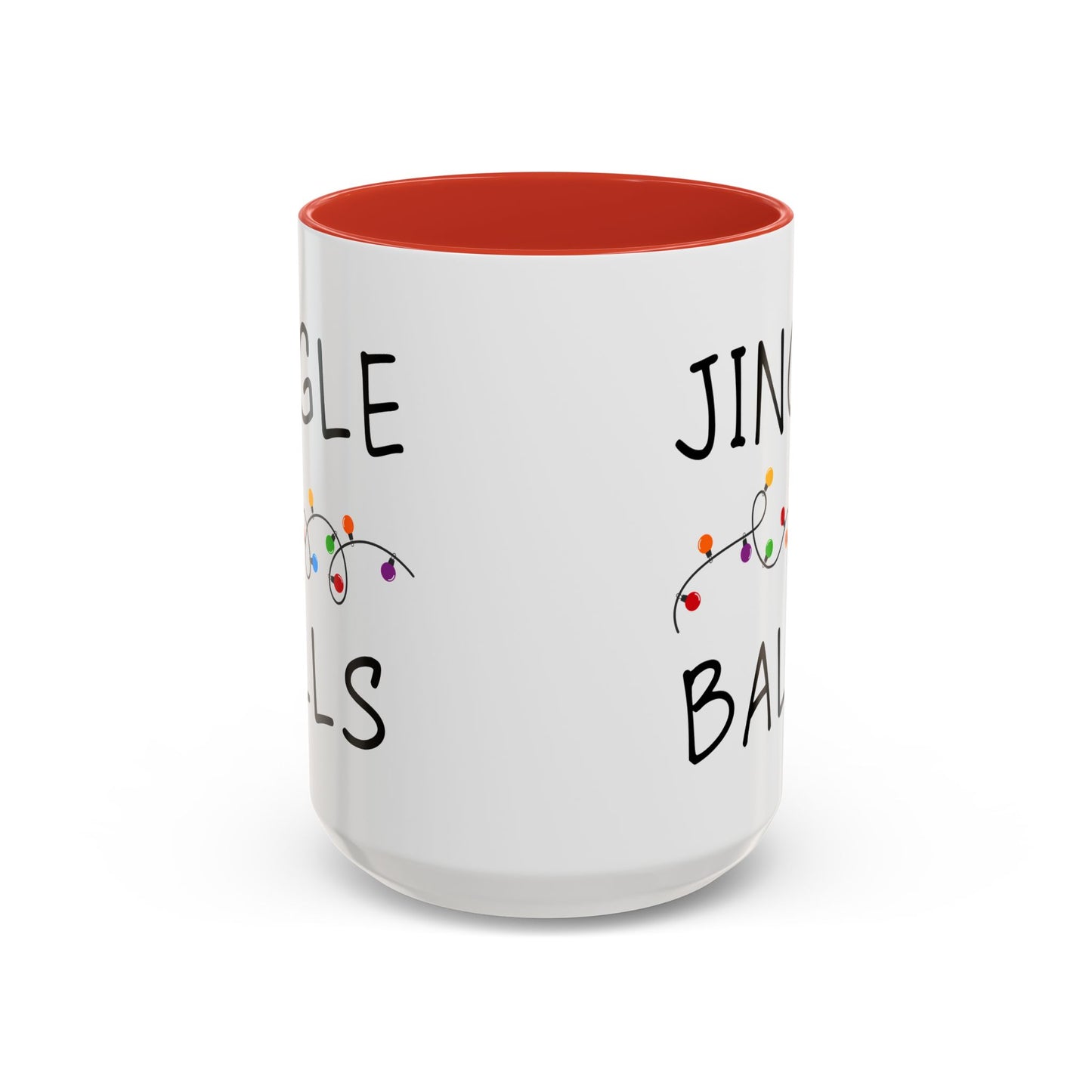 Jingle Balls Holiday Coffee Mug — Funny Christmas Mug with String Lights (11oz & 15oz)