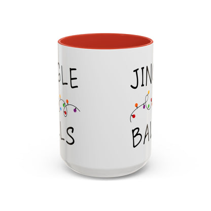 Jingle Balls Holiday Coffee Mug — Funny Christmas Mug with String Lights (11oz & 15oz)