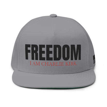 Freedom , I am Charlie Kirk Flat Bill Cap