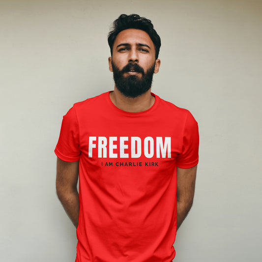Freedom RED I am Charlie Kirk