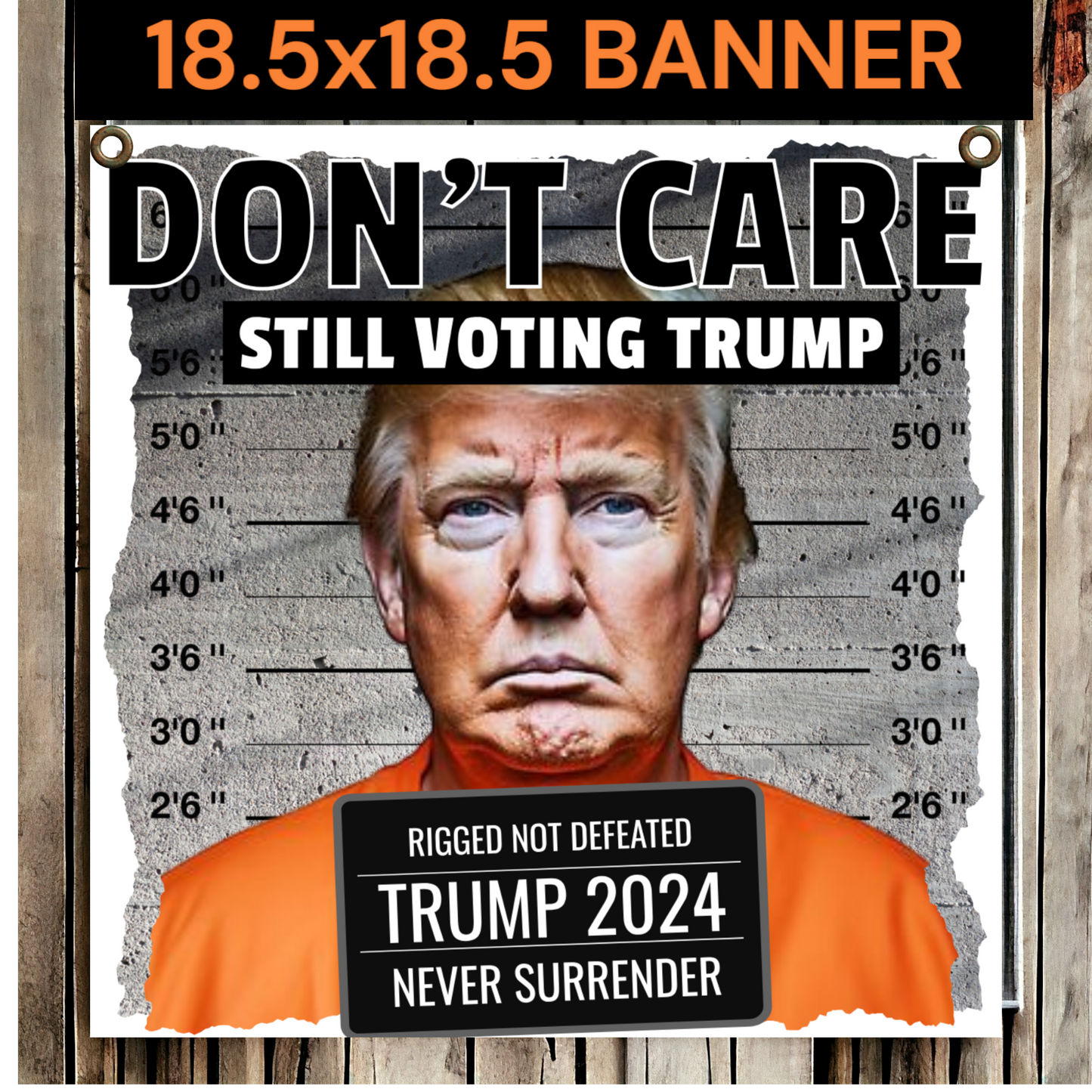 2024 TRUMP VERDICT BANNER 18.5x18.5