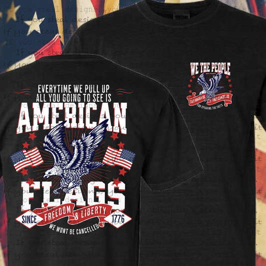 AMERICAN FLAGS TSHIRT/HOODIE