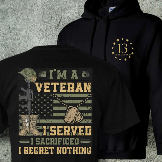 IM A VETERAN TSHIRT/HOODIE