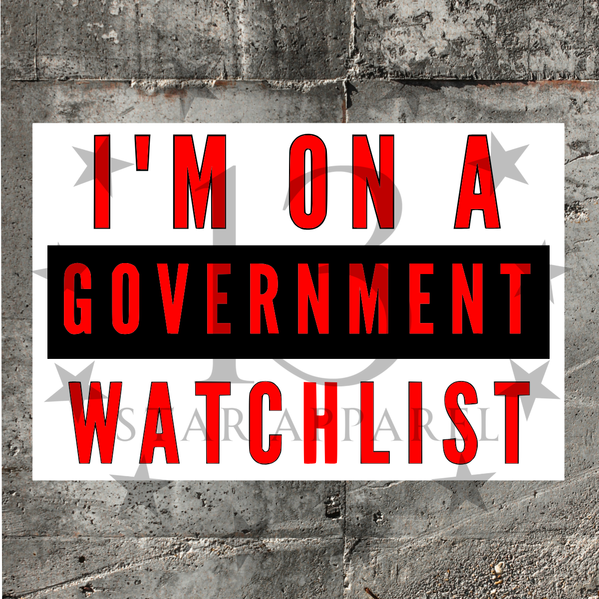 GOV WATCHLIST DECAL