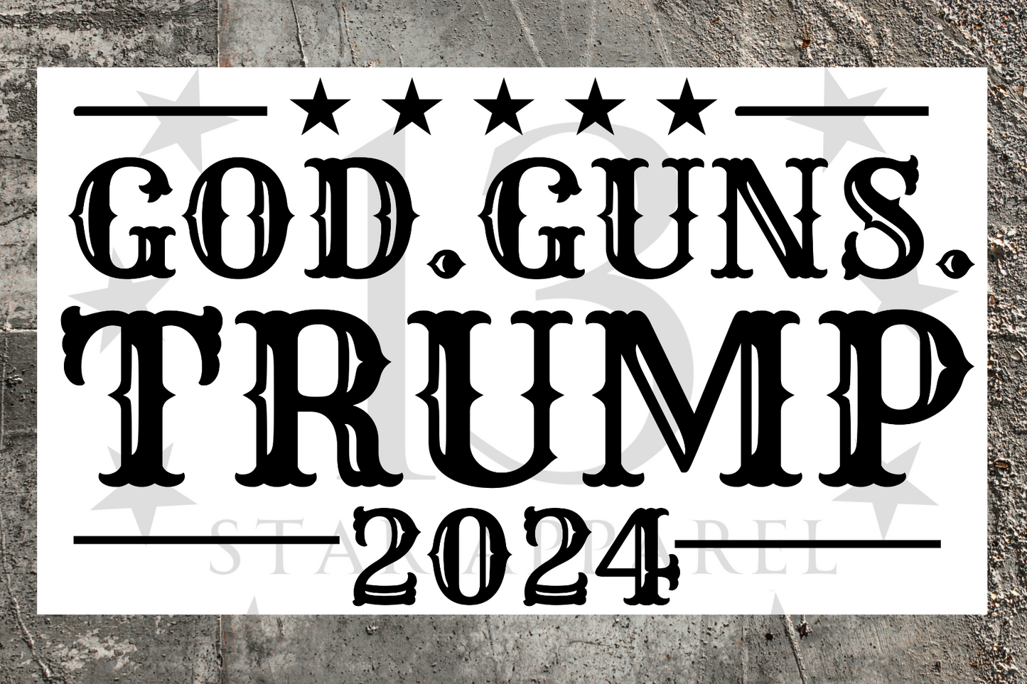 GOD GUNS TRUMP DECAL