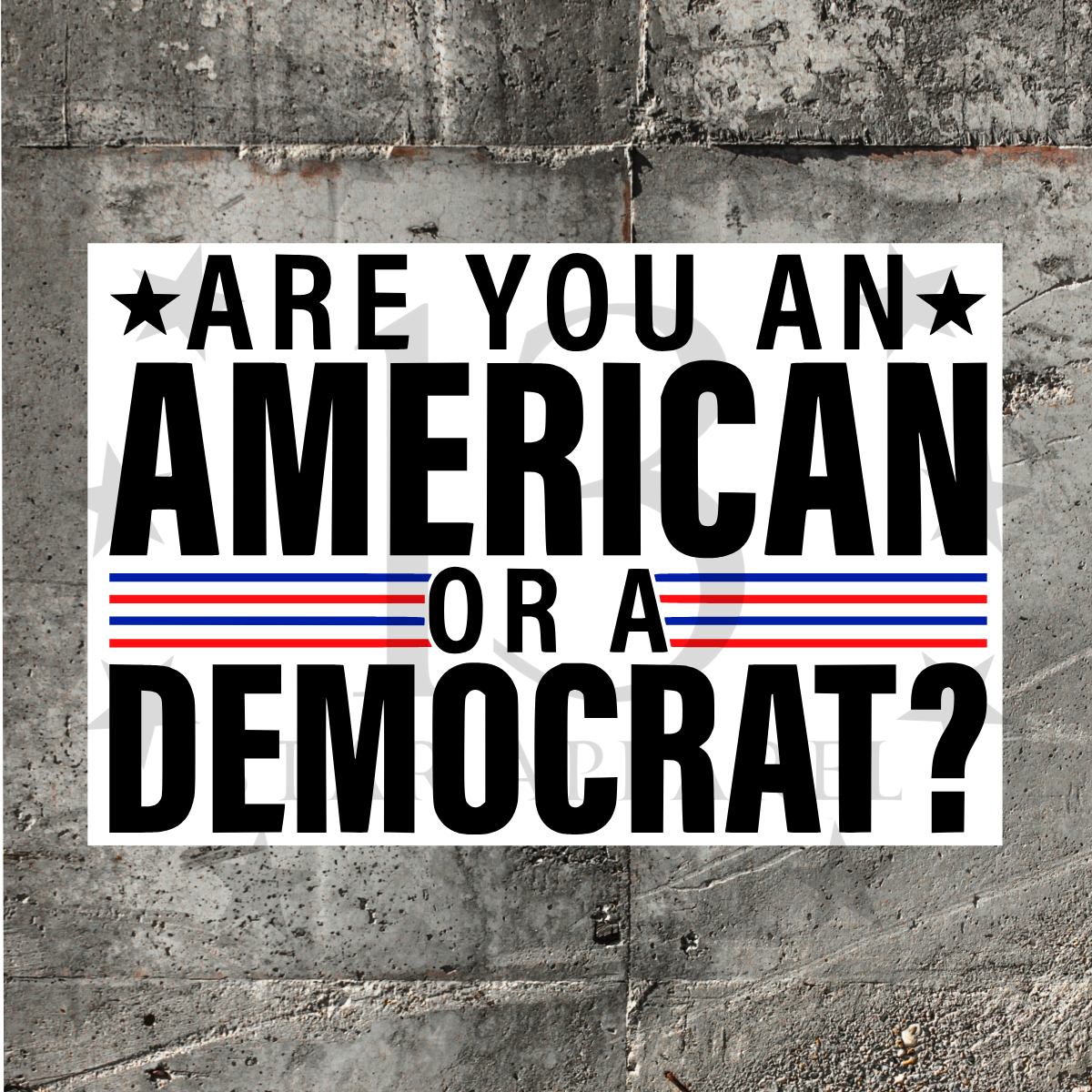 AMERICAN OR DEM DECAL