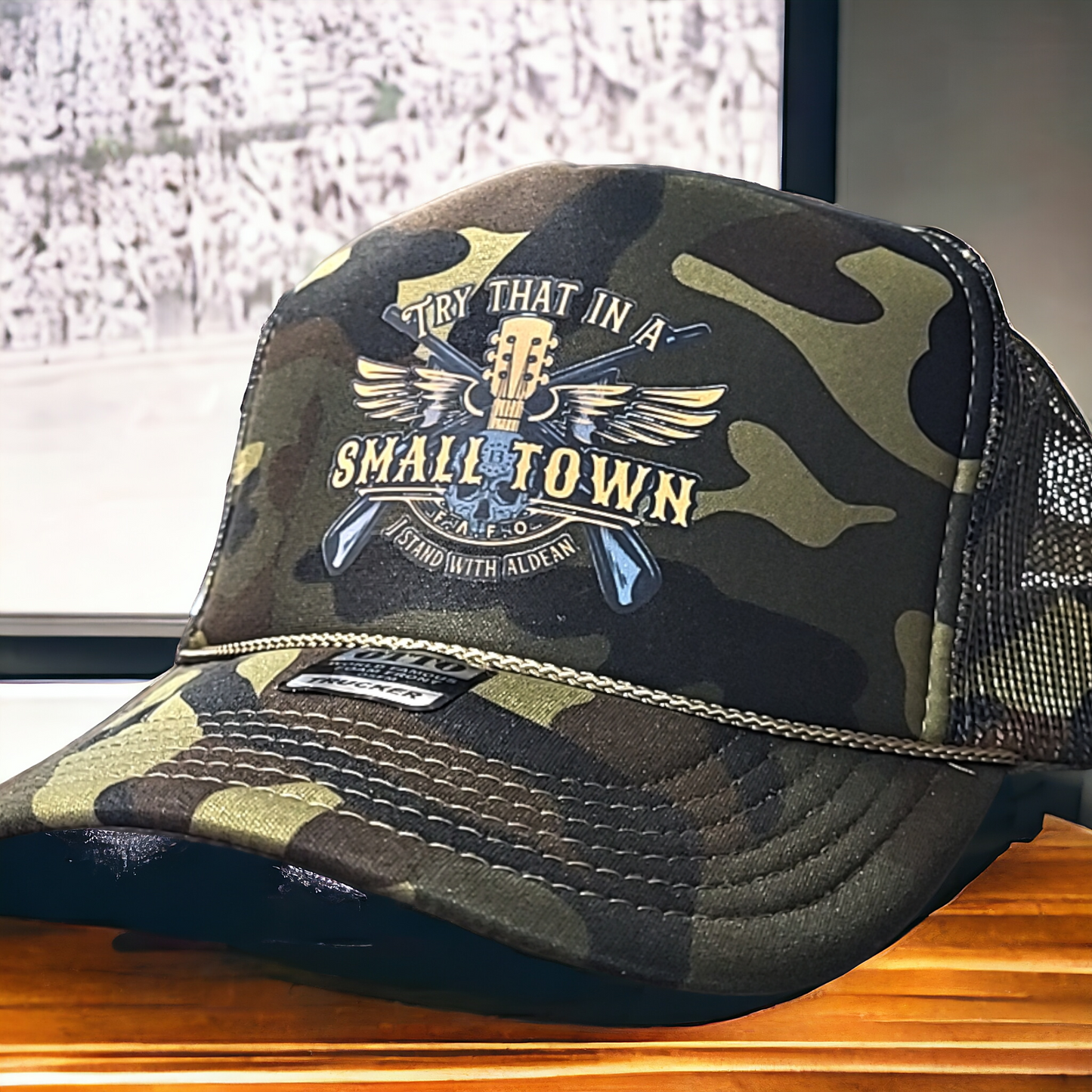 SMALL TOWN FOAM CAMO TRUCKER HAT