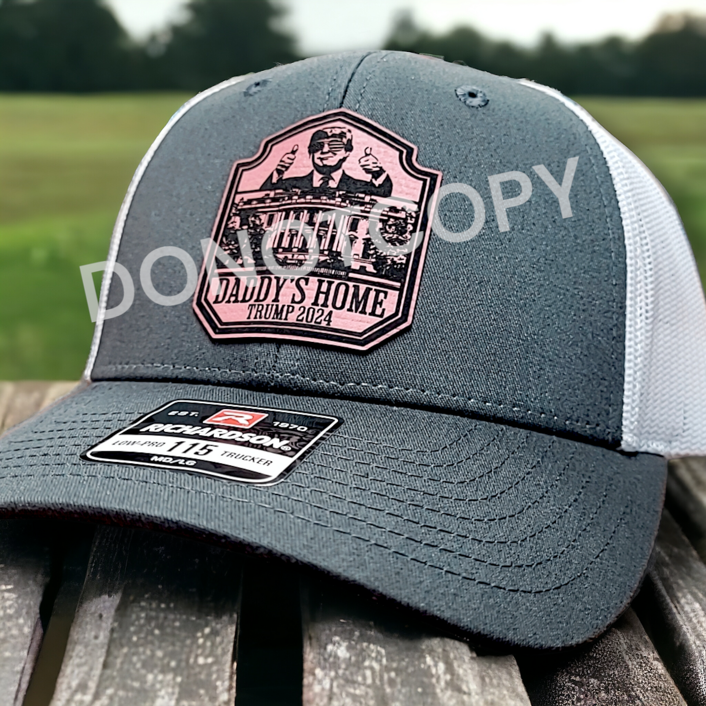 DADDYS HOME TRUMP PINK PATCH TRUCKER HAT