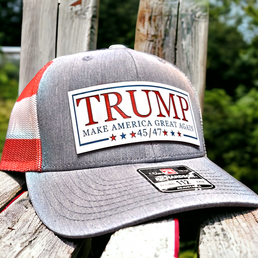 TRI COLOR TRUMP 2024 MERICA HAT!