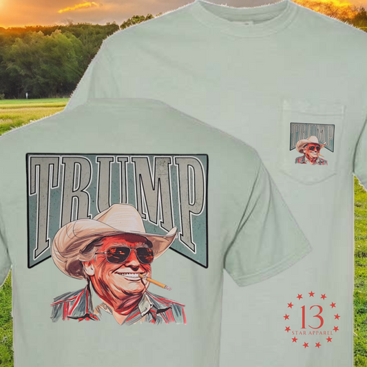 TRUMP COWBOY CIG POCKET TSHIRT / COMFORT COLORS