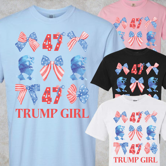 TRUMP GIRL BOWS TSHIRT