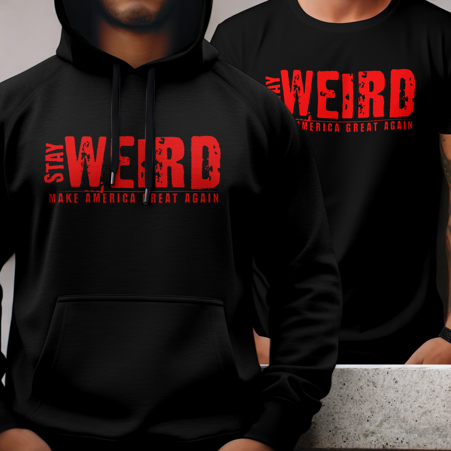 STAY WEIRD TSHIRT/HOODIE