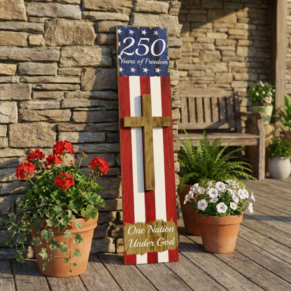 250 Years of Freedom Porch Leaner Decor