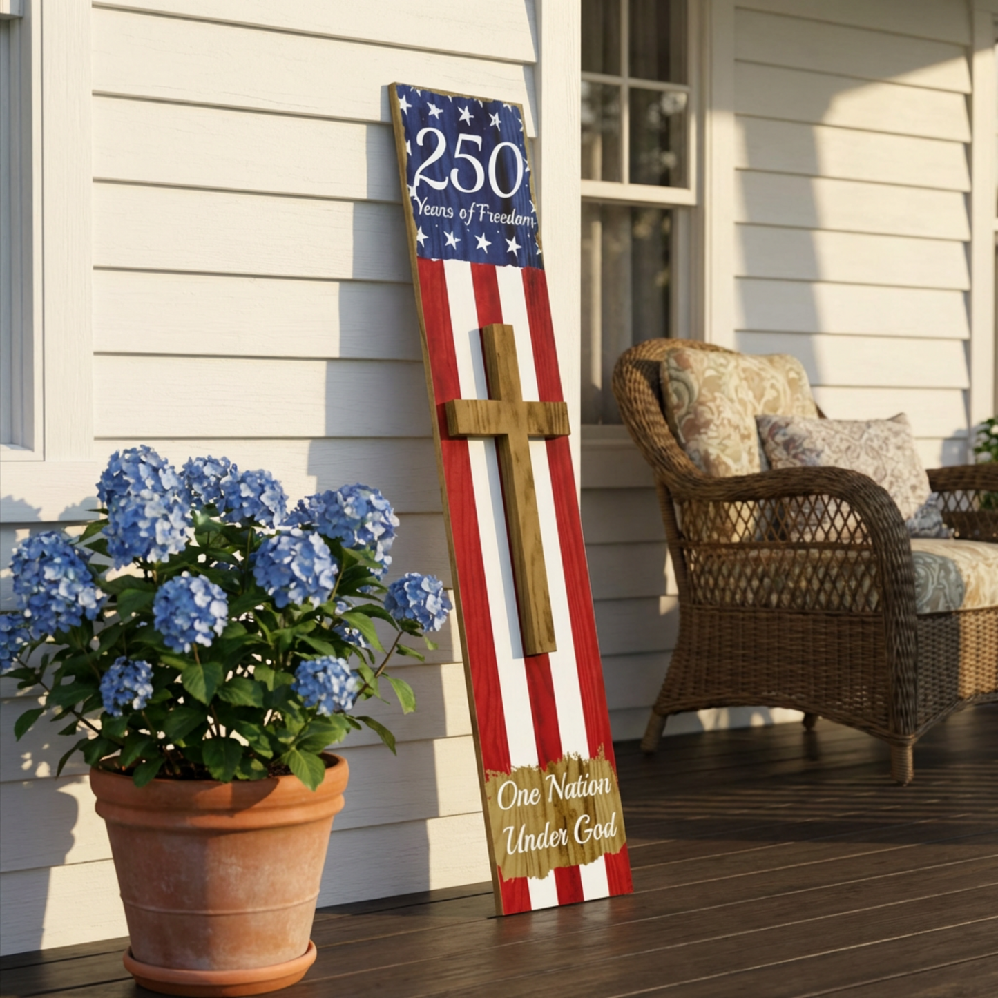 250 Years of Freedom Porch Leaner Decor