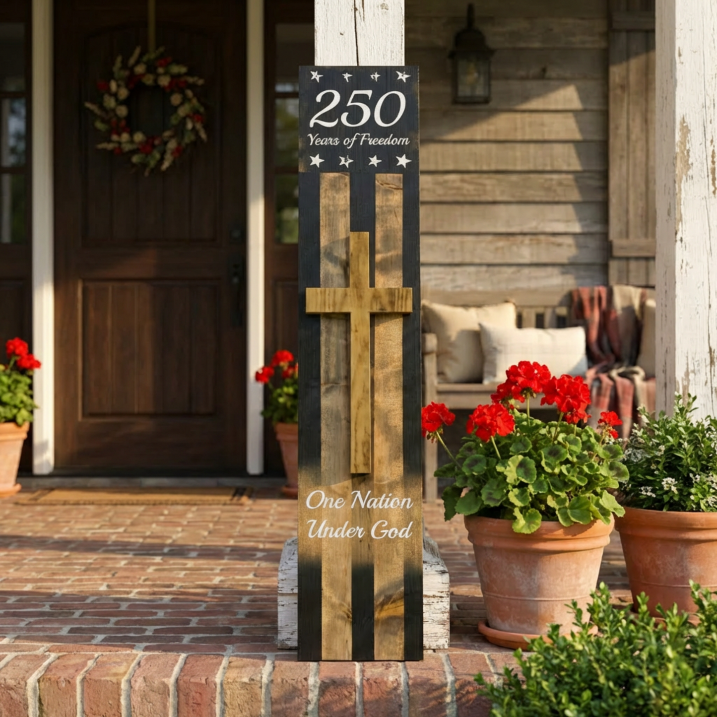 250 Years of Freedom Porch Leaner Decor
