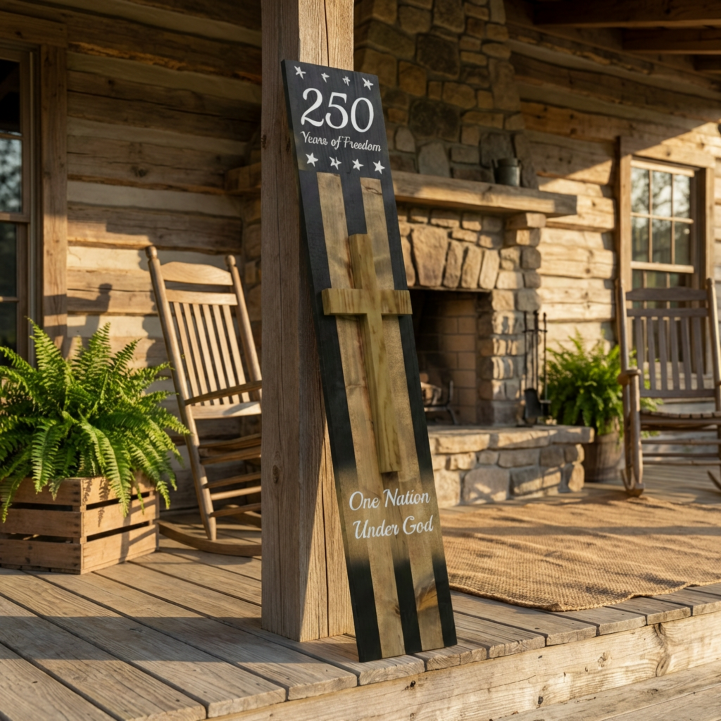 250 Years of Freedom Porch Leaner Decor