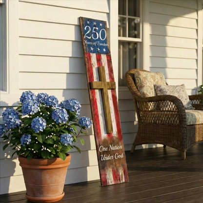 250 Years of Freedom Porch Leaner Decor