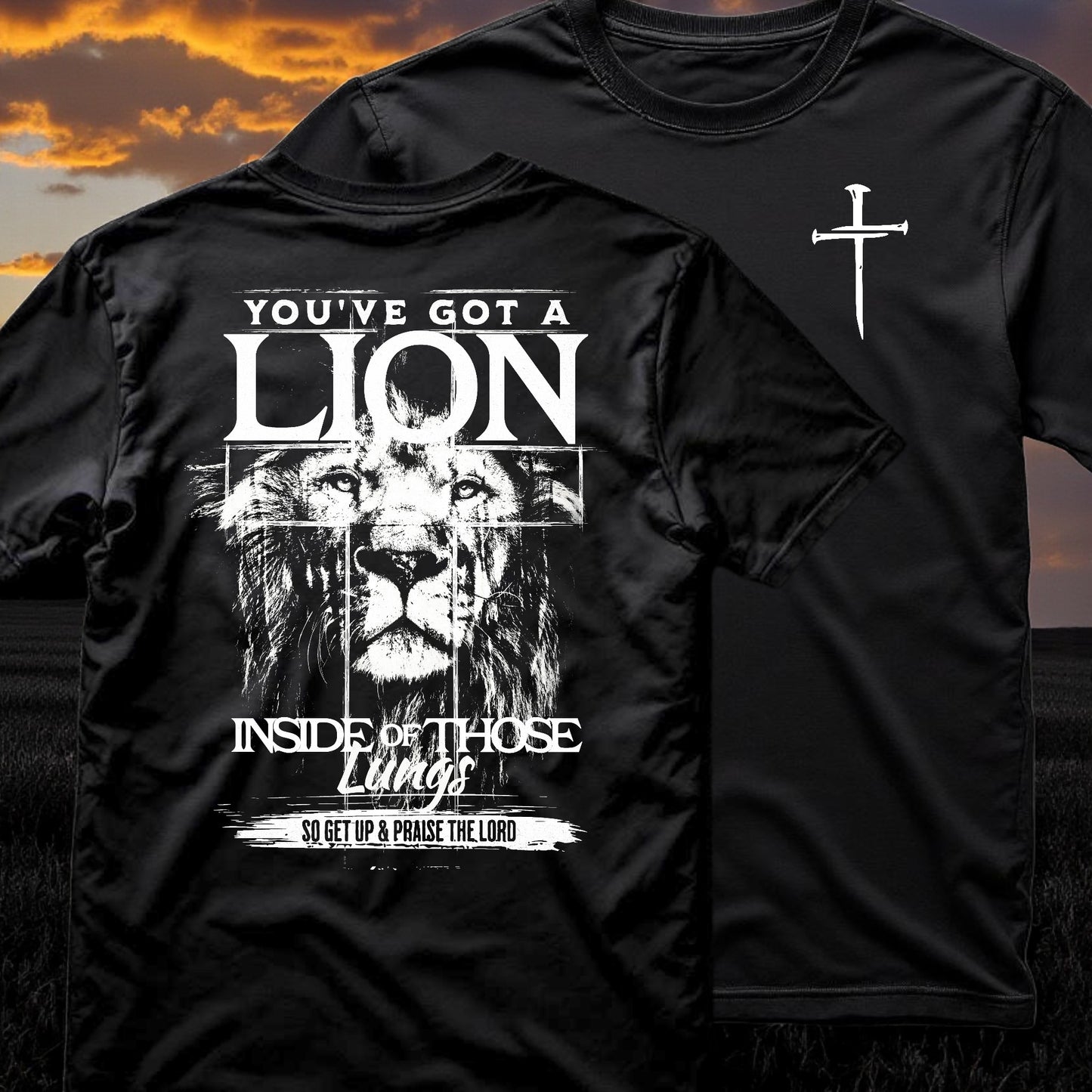 LION IN LUNGS TSHIRT HOODIE