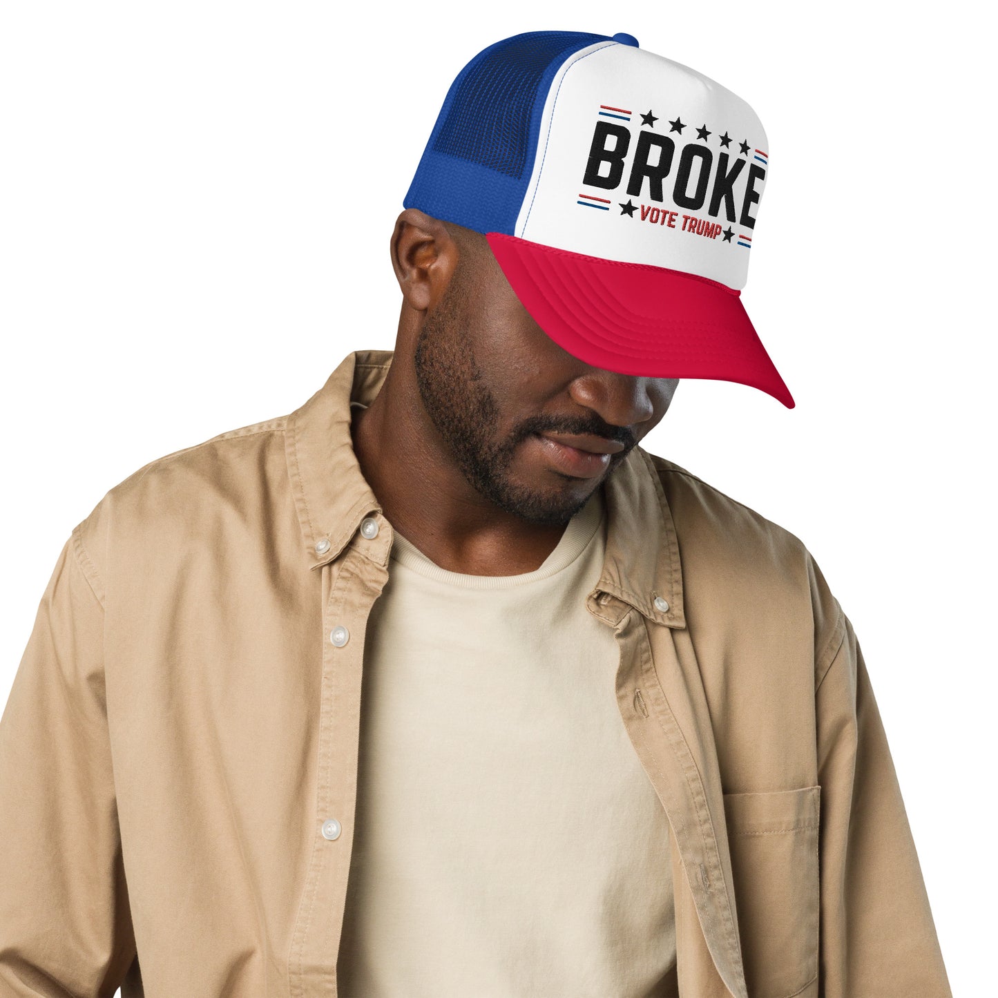 BROKE  EMBRIODERD FOAM TRUCKER HAT