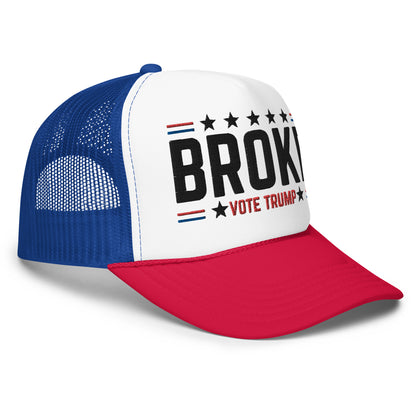 BROKE  EMBRIODERD FOAM TRUCKER HAT