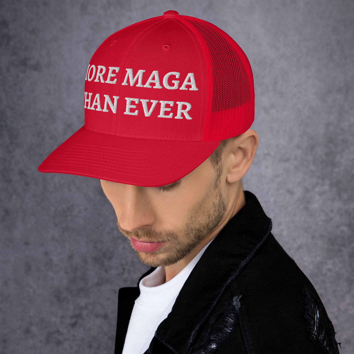 More Maga Than Ever Embroidered Trucker Cap