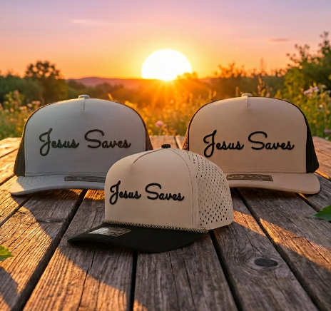 JESUS SAVES PERFORATED PERFORMANCE HAT