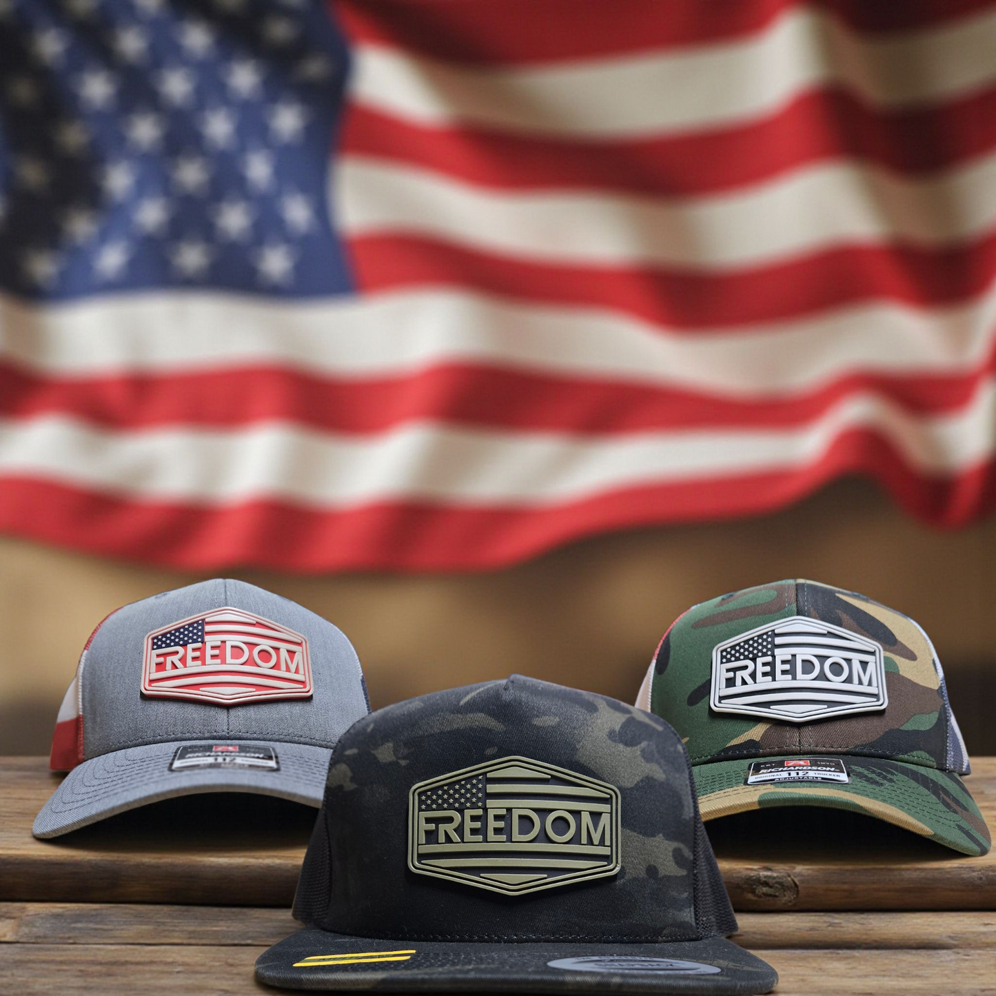 Freedom Flag PVC patch hat