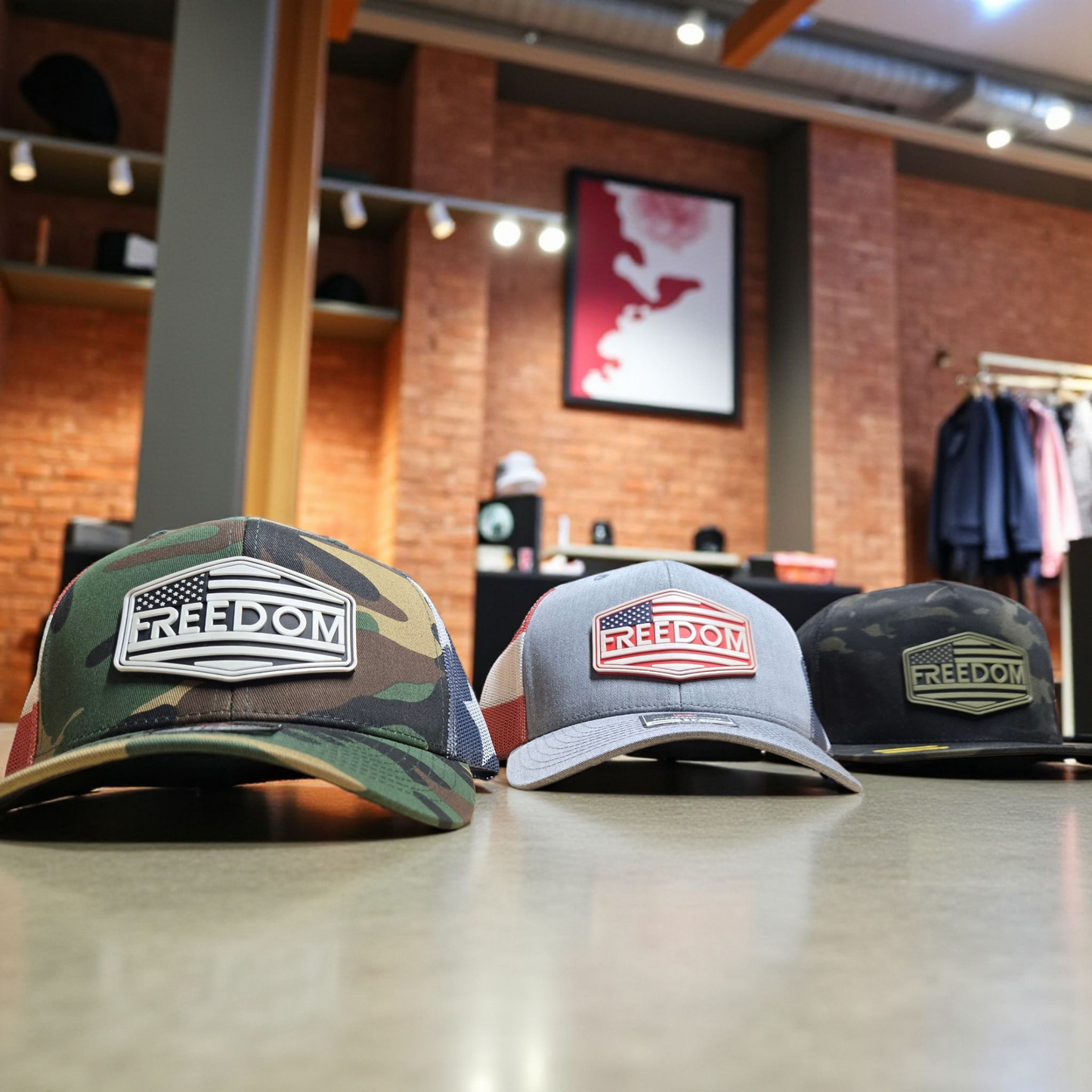 Freedom Flag PVC patch hat