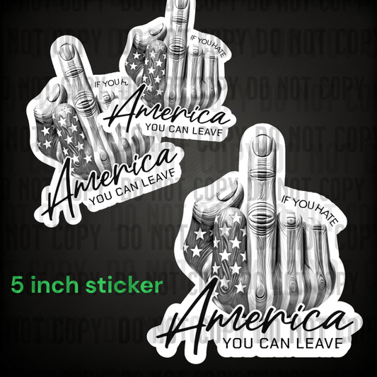 Flag Finger Decal 5inch