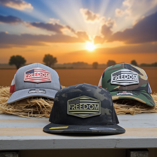 Freedom Flag PVC patch hat