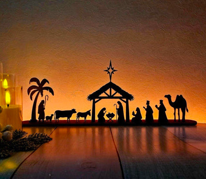 WOODEN NATIVITY SCENE