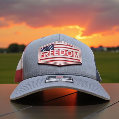 Freedom Flag PVC patch hat