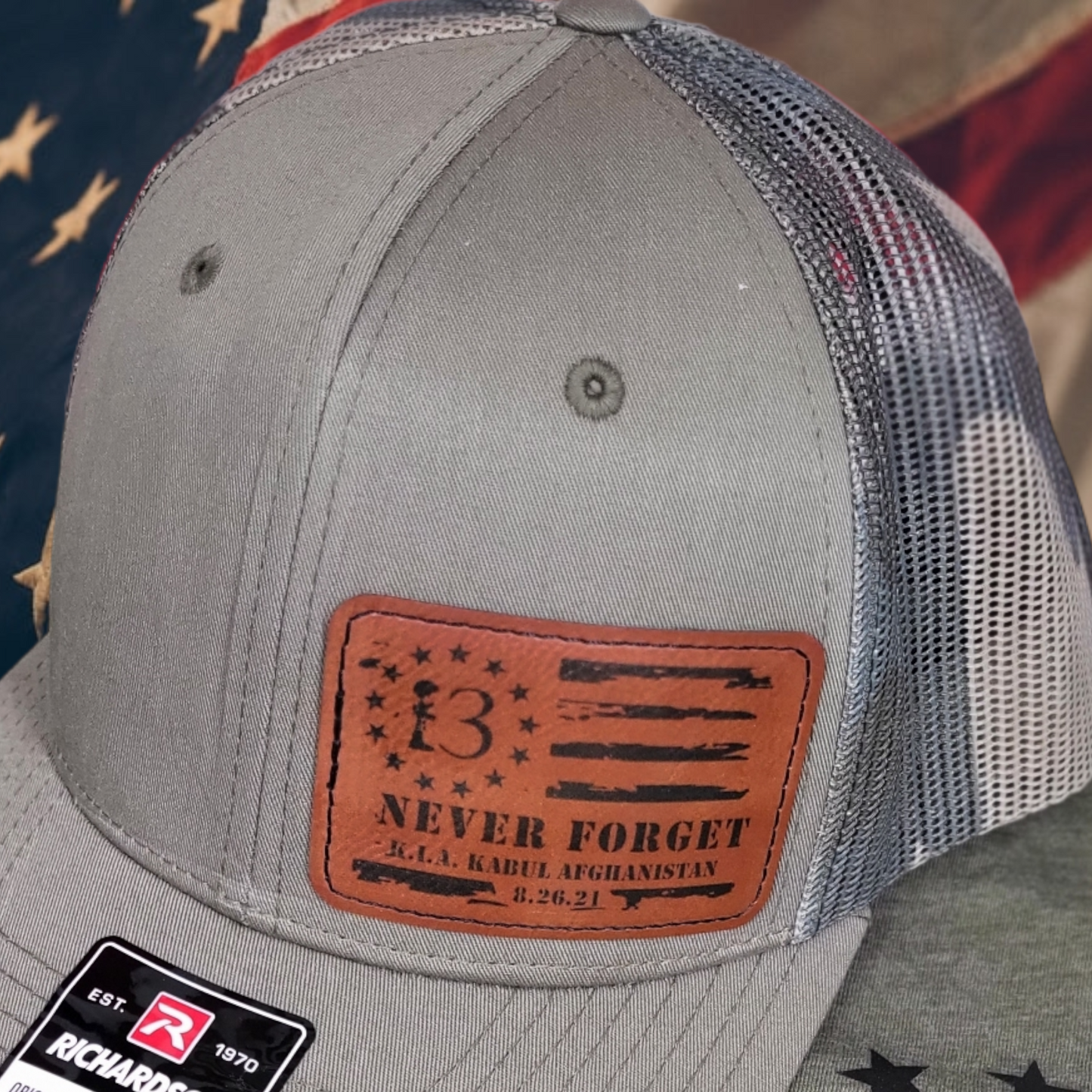 13  FALLEN SOLDIERS LEATHER LOGO HAT