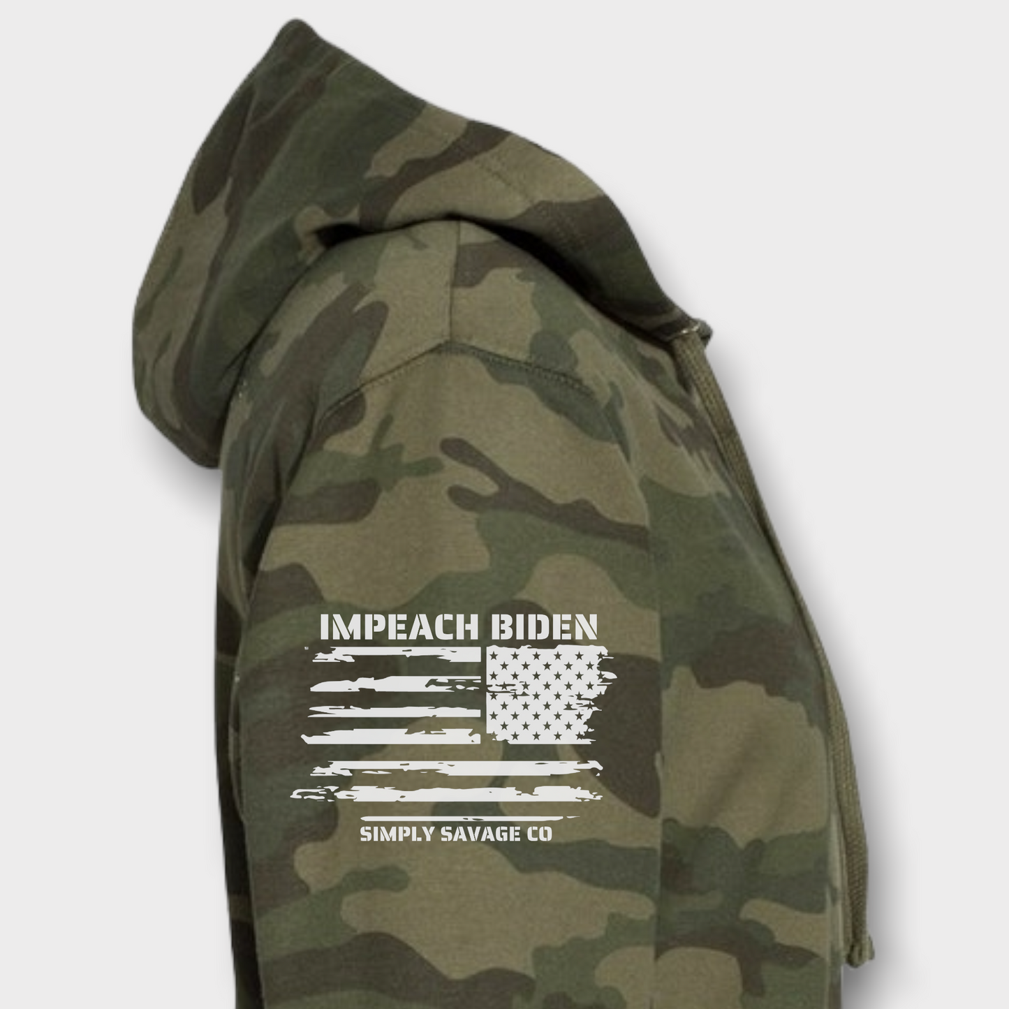 CAMO BIDEN BLOODY HANDS 13 SOLDIERS HOODIE