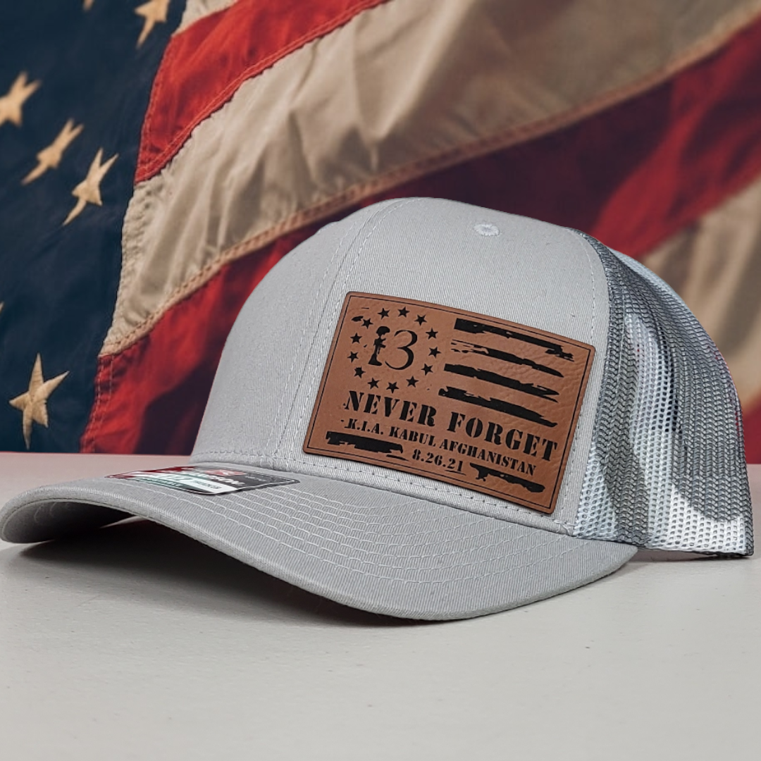 13  FALLEN SOLDIERS LEATHER LOGO HAT