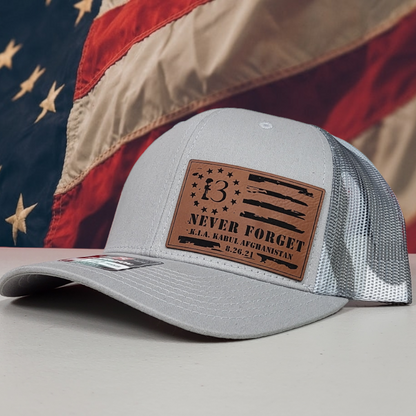 13  FALLEN SOLDIERS LEATHER LOGO HAT